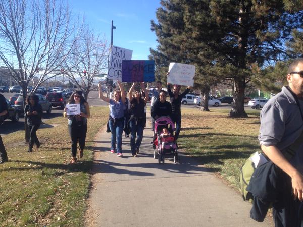 Protest marching from Auraria Campus today in #Denver
