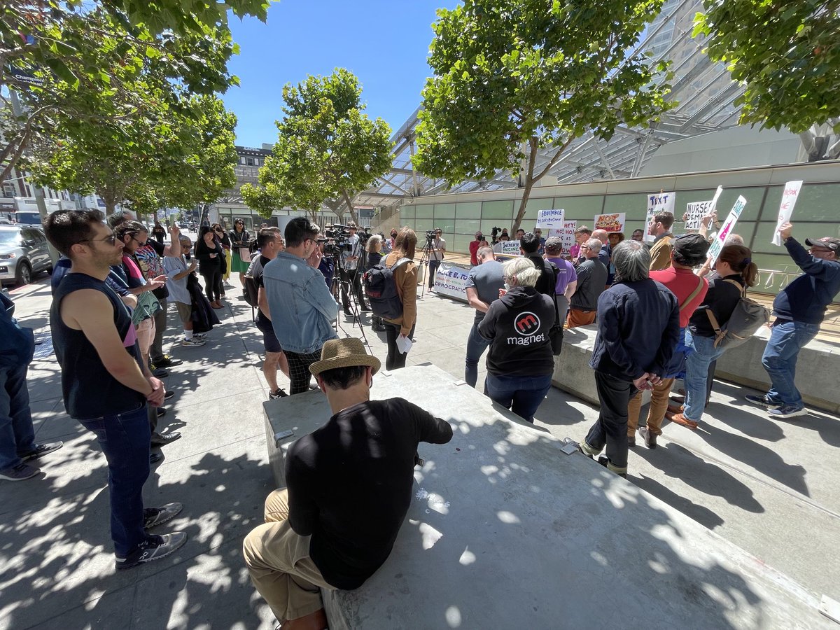 Monkeypox protest in San Francisco.  Organizers and community leaders call on federal health officials to prioritize vaccinations for SF - which accounts for half of California's total