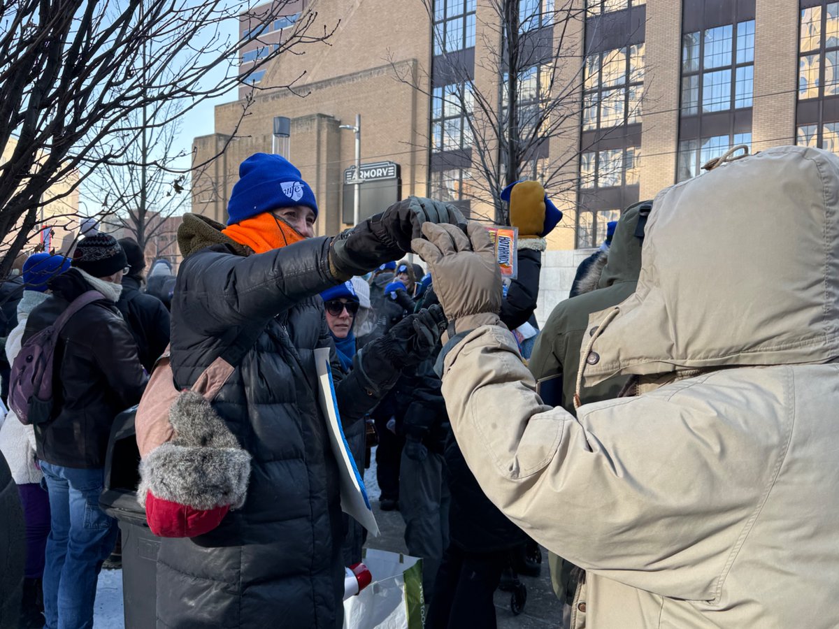 Downtown Minneapolis is packed for the anti-ICE rally and the crowd keeps growing